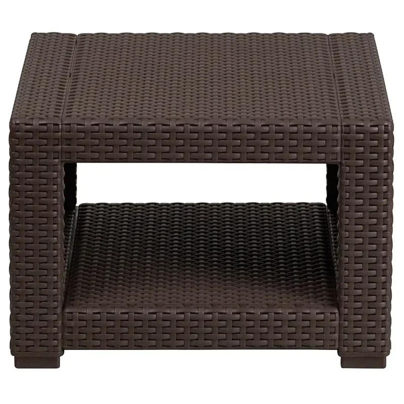 Alamont Home - Seneca Contemporary Patio End Table - Chocolate Brown - Image 2